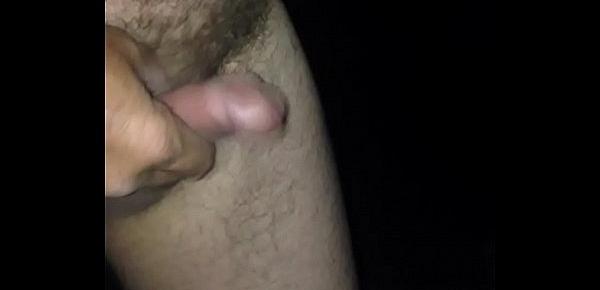  Wanking outdoors and shooting my load